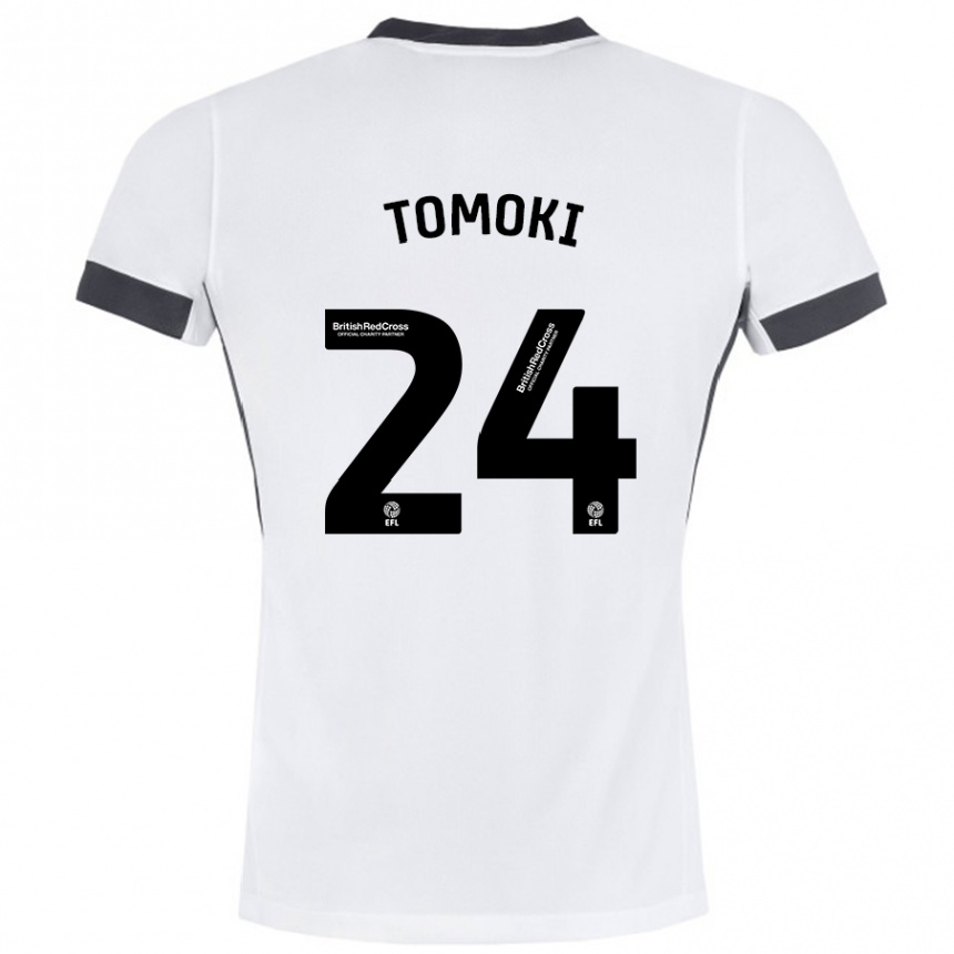 Niño Fútbol Camiseta Tomoki Iwata #24 Blanco Negro 2ª Equipación 2024/25 Argentina