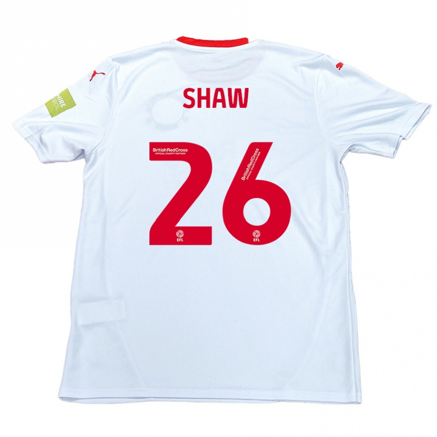 Niño Fútbol Camiseta Liam Shaw #26 Blanco 2ª Equipación 2024/25 Argentina