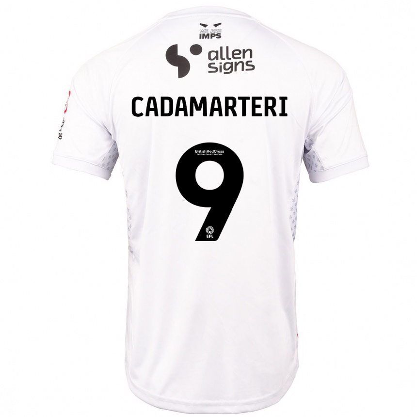 Niño Fútbol Camiseta Bailey Cadamarteri #9 Rojo Blanco 2ª Equipación 2024/25 Argentina