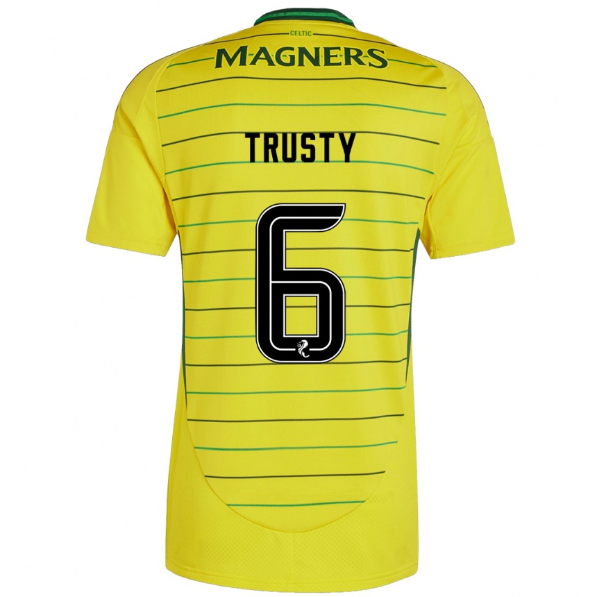 Niño Fútbol Camiseta Auston Trusty #6 Amarillo 2ª Equipación 2024/25 Argentina