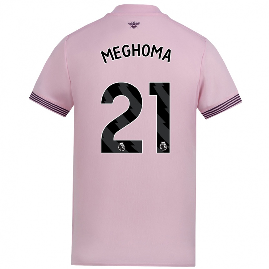 Niño Fútbol Camiseta Jayden Meghoma #21 Rosa 2ª Equipación 2024/25 Argentina