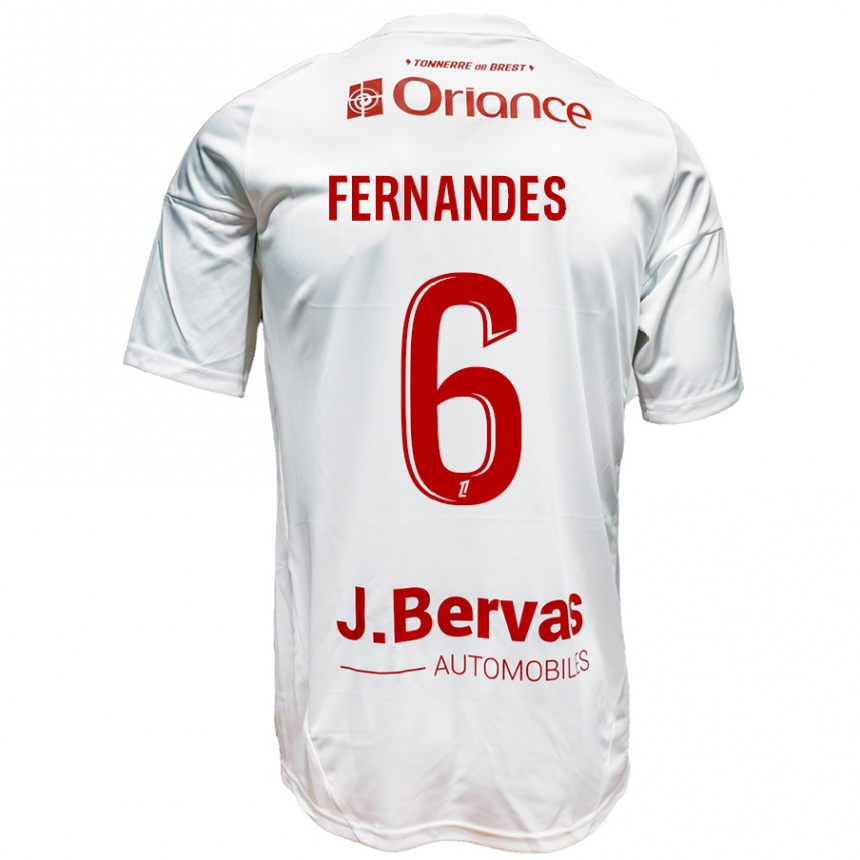 Niño Fútbol Camiseta Edimilson Fernandes #6 Blanco Rojo 2ª Equipación 2024/25 Argentina