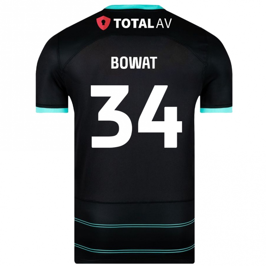 Niño Fútbol Camiseta Ibane Bowat #34 Negro 2ª Equipación 2024/25 Argentina