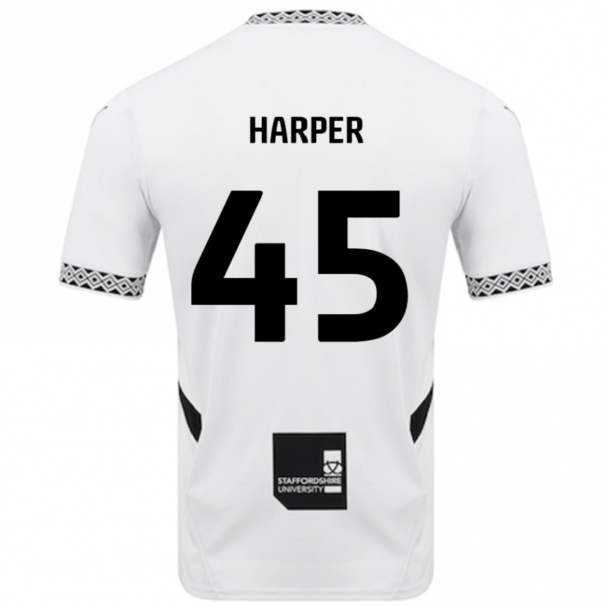 Niño Fútbol Camiseta Rekeem Harper #45 Blanco 1ª Equipación 2024/25 Argentina