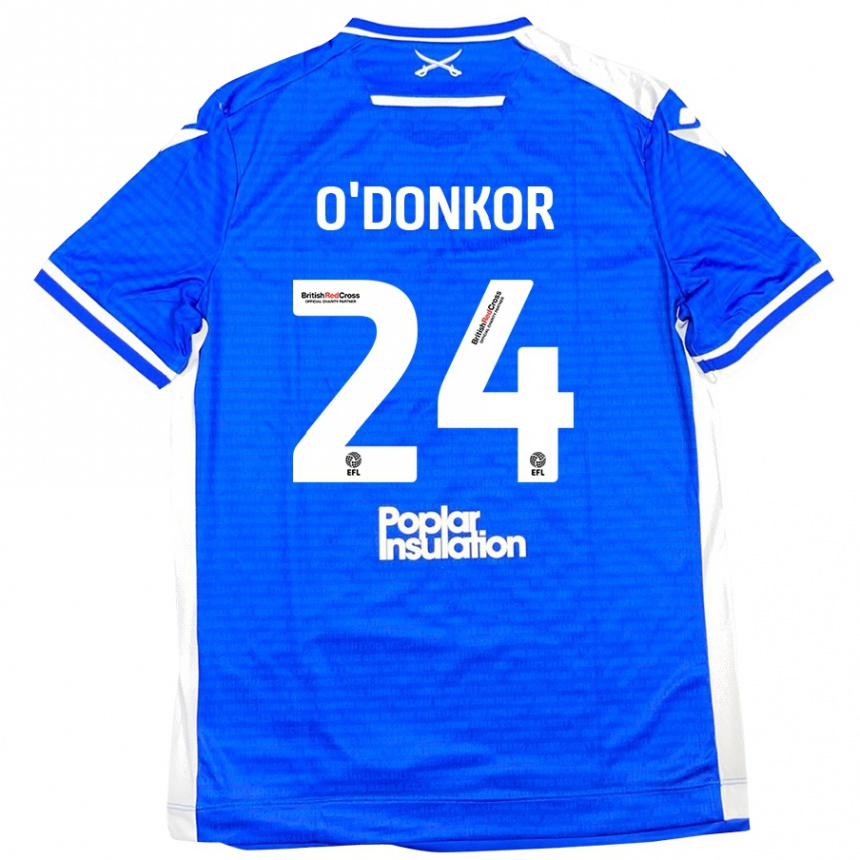 Niño Fútbol Camiseta Gatlin O'donkor #24 Azul Blanco 1ª Equipación 2024/25 Argentina