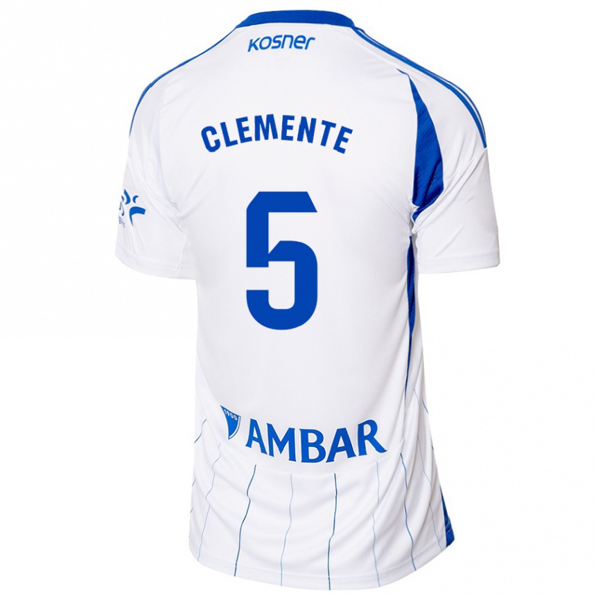 Niño Fútbol Camiseta Enrique Clemente #5 Rojo Blanco 1ª Equipación 2024/25 Argentina