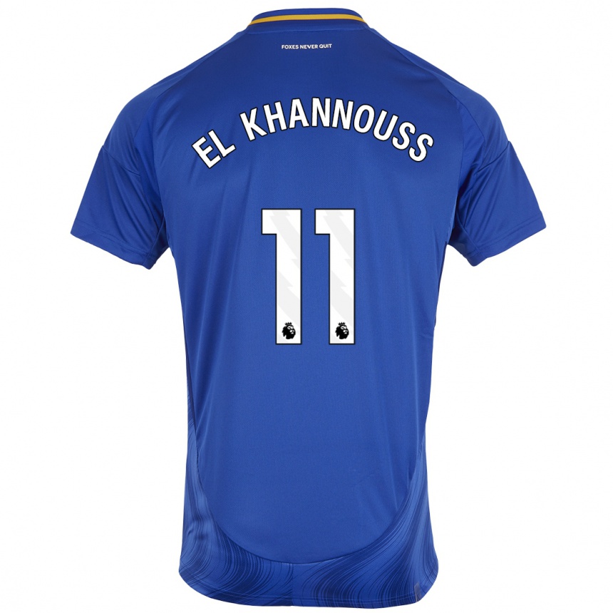 Niño Fútbol Camiseta Bilal El Khannouss #11 Azul Blanco 1ª Equipación 2024/25 Argentina