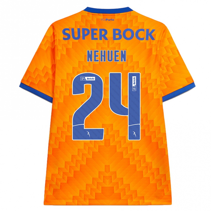 Niño Fútbol Camiseta Nehuén Pérez #24 Naranja 2ª Equipación 2024/25 Argentina