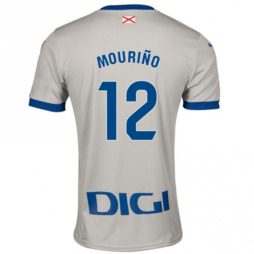 Hombre Fútbol Camiseta Santiago Mouriño #12 Gris Claro 2ª Equipación 2024/25 Argentina