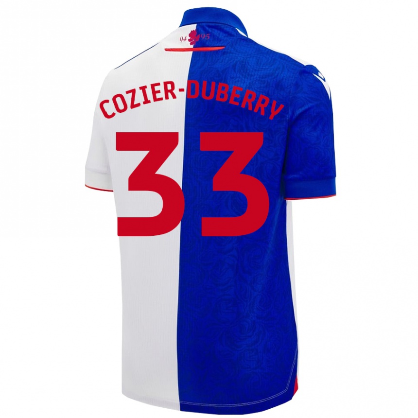 Hombre Fútbol Camiseta Amario Cozier-Duberry #33 Azul Cielo Blanco 1ª Equipación 2024/25 Argentina