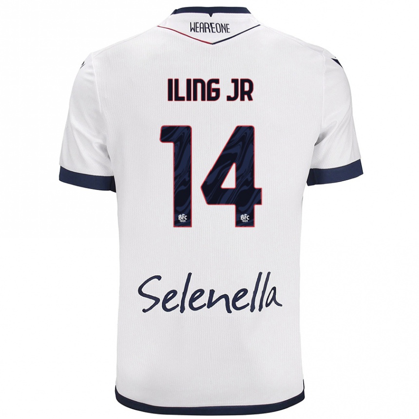 Hombre Fútbol Camiseta Samuel Iling-Junior #14 Blanco Azul Real 2ª Equipación 2024/25 Argentina