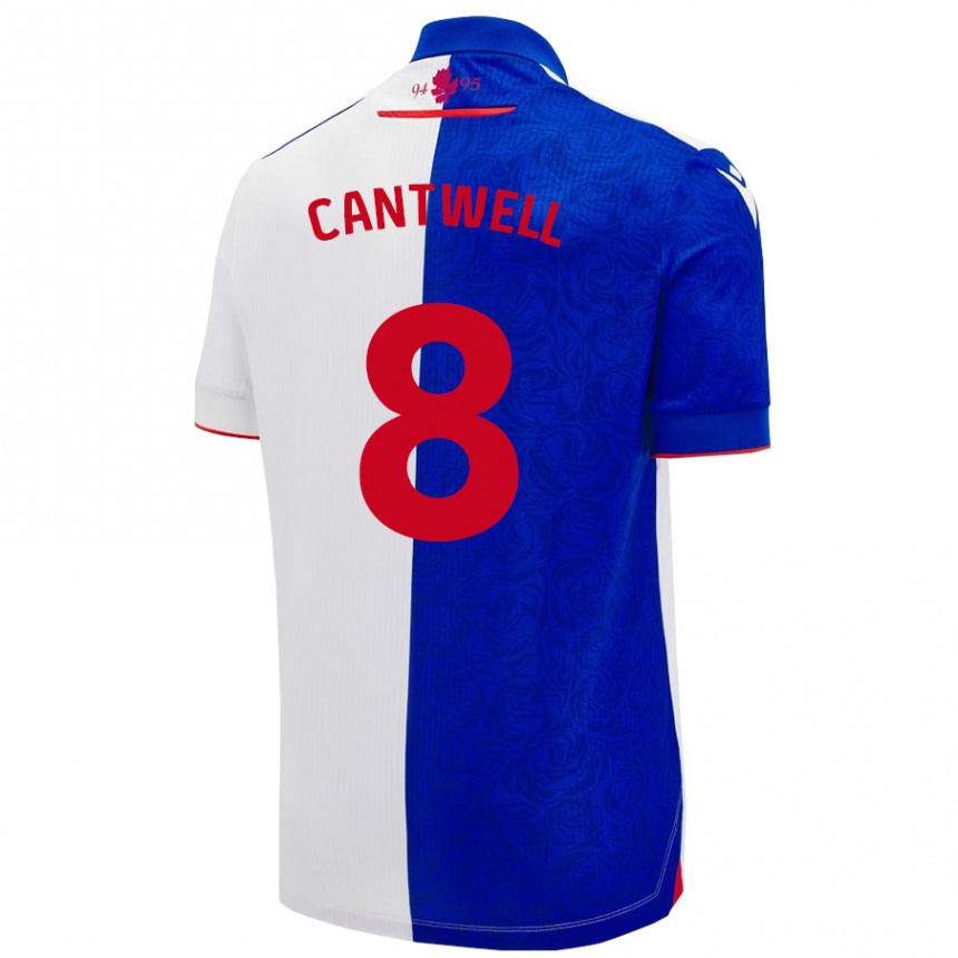 Hombre Fútbol Camiseta Todd Cantwell #8 Azul Cielo Blanco 1ª Equipación 2024/25 Argentina