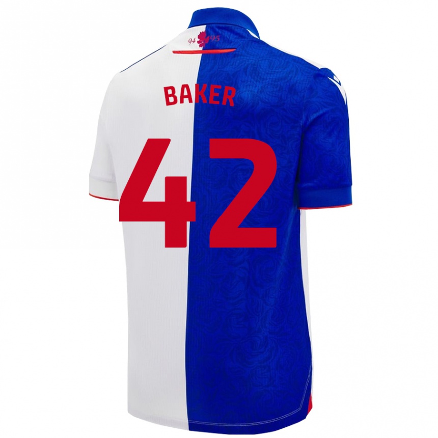 Hombre Fútbol Camiseta Lewis Baker #42 Azul Cielo Blanco 1ª Equipación 2024/25 Argentina