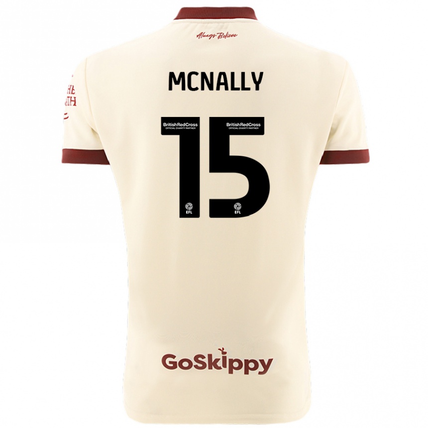 Hombre Fútbol Camiseta Luke Mcnally #15 Crema Blanco 2ª Equipación 2024/25 Argentina