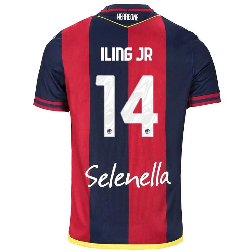 Mujer Fútbol Camiseta Samuel Iling-Junior #14 Rojo Azul Real 1ª Equipación 2024/25 Argentina