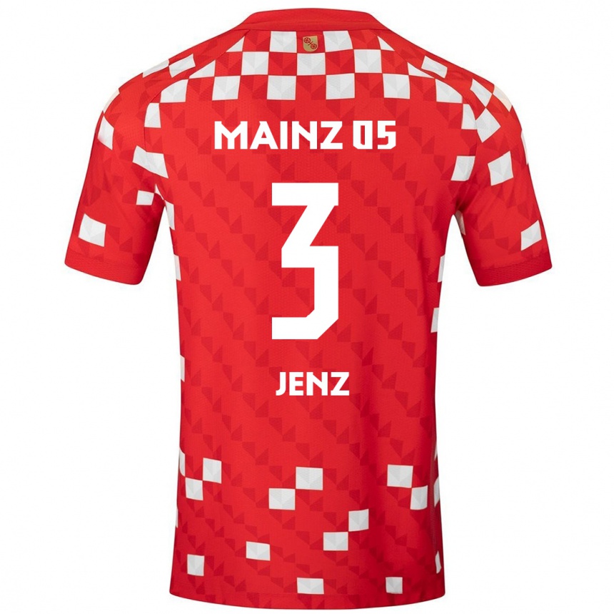 Mujer Fútbol Camiseta Moritz Jenz #3 Blanco Rojo 1ª Equipación 2024/25 Argentina