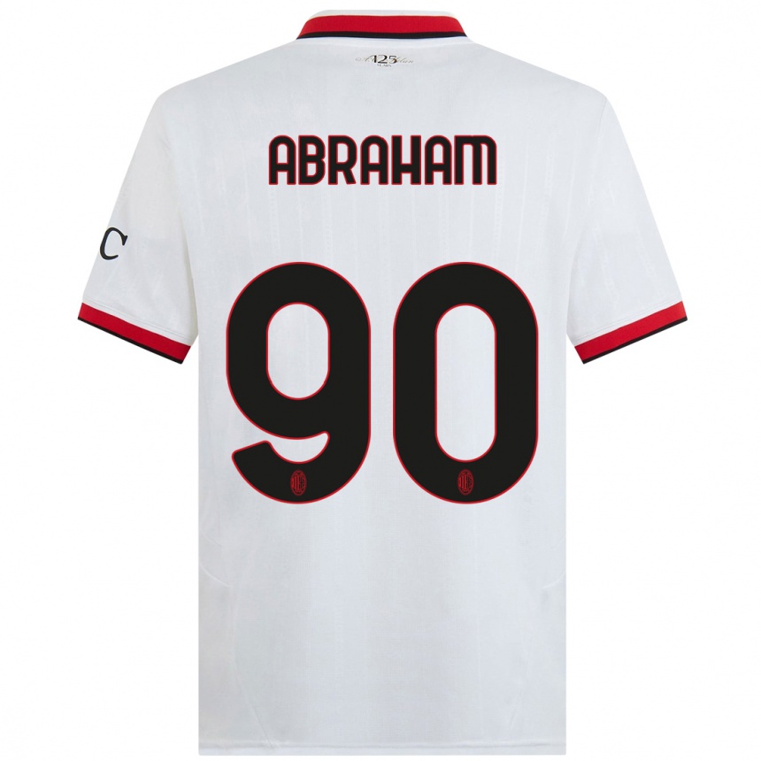 Mujer Fútbol Camiseta Tammy Abraham #90 Blanco Negro Rojo 2ª Equipación 2024/25 Argentina