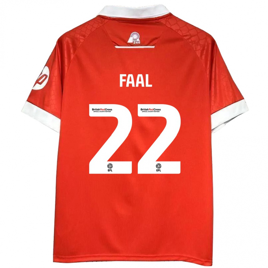 Mujer Fútbol Camiseta Mo Faal #22 Rojo Blanco 1ª Equipación 2024/25 Argentina