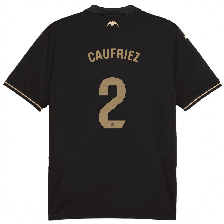 Mujer Fútbol Camiseta Maximiliano Caufriez #2 Negro 2ª Equipación 2024/25 Argentina